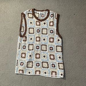 Pacsun Patterned Knit Sweater Vest